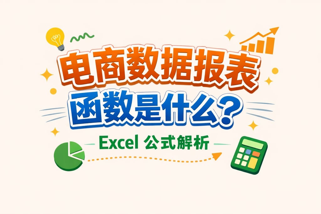 函数科普！电商数据报表函数是什么，Excel 公式解析